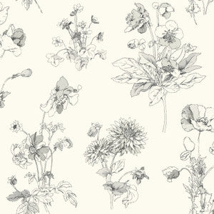 Grey Meadow in Bloom Wallpaper by Inspired by Color