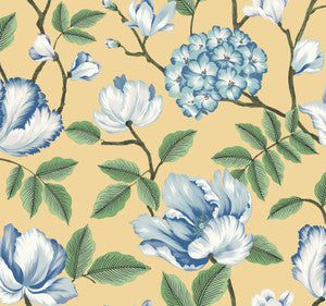 Morning Garden Yellow Wallpaper by York Wallcoverings