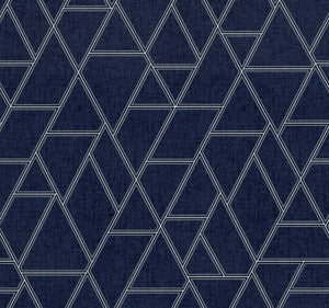 Pathways Navy Wallpaper by York Wallcoverings
