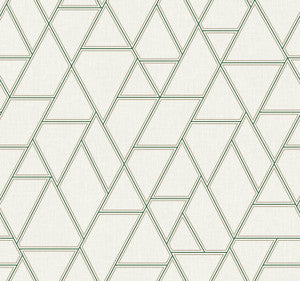 Pathways White & Green Wallpaper by York Wallcoverings