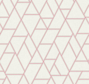 Pathways White & Red Wallpaper by York Wallcoverings
