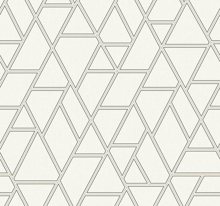 Pathways White & Grey Wallpaper by York Wallcoverings Grandmillennial Covers about 60.8 square feet 27-in by 27-ft long roll Prepasted 25.25 - Fabric Carolina -