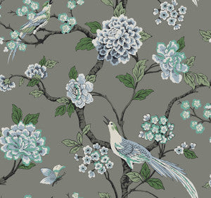Fanciful Grey Wallpaper by York Wallcoverings