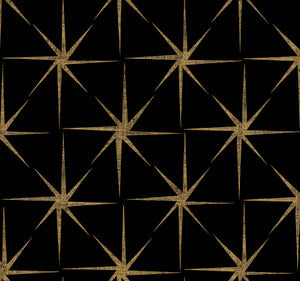 Evening Star Black Wallpaper by York Wallcoverings