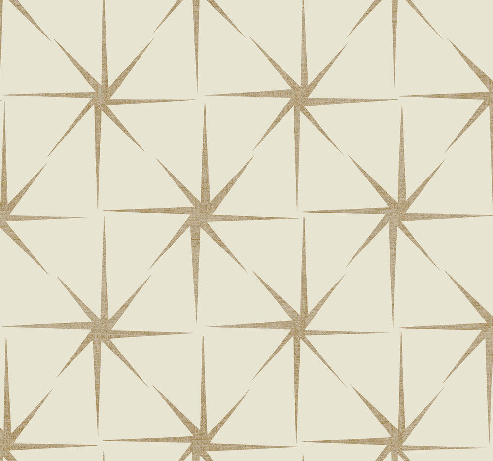 Evening Star Cream Wallpaper by York Wallcoverings Grandmillennial Covers about 60.8 square feet 27-in by 27-ft long roll Prepasted 25.25 - Fabric Carolina -