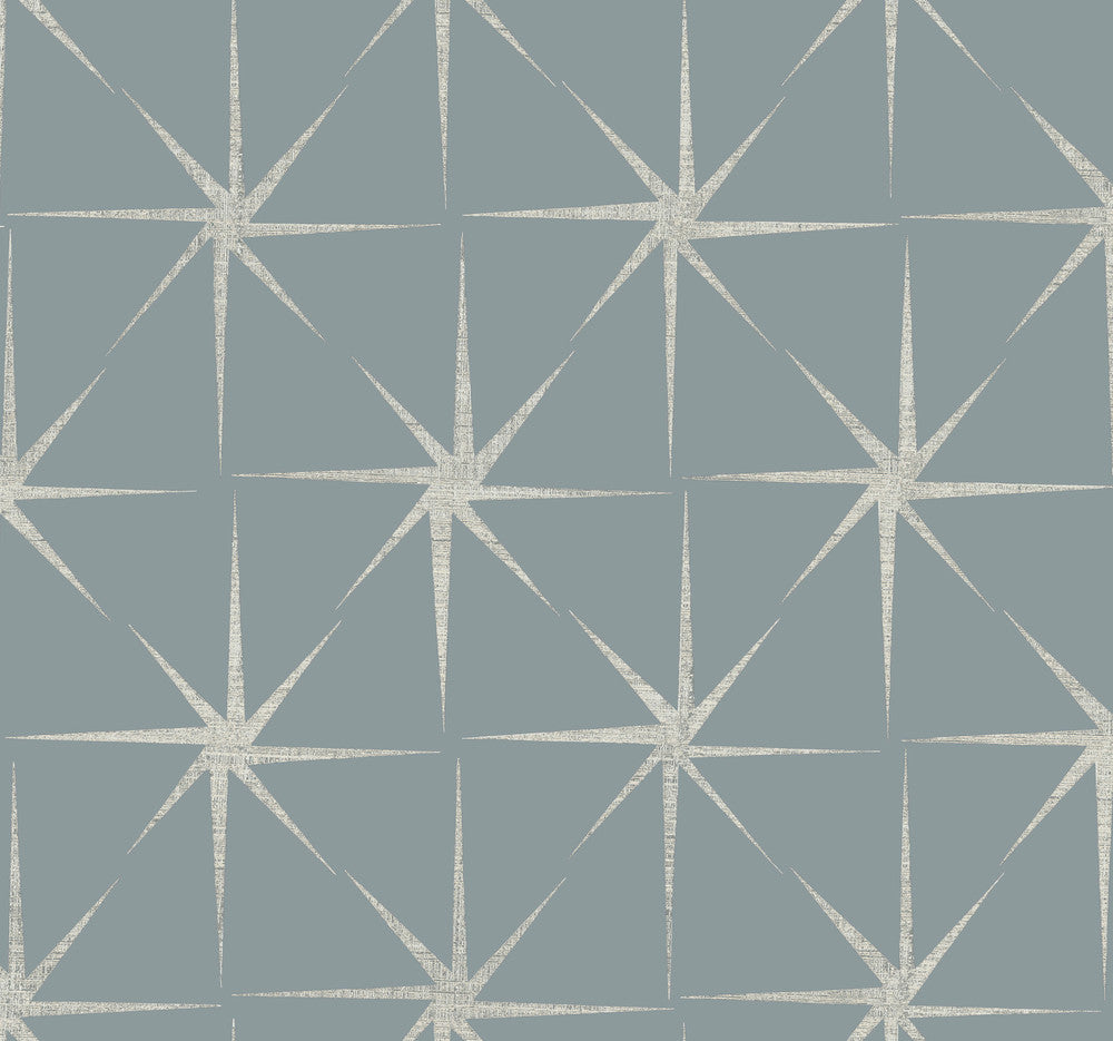 Evening Star Blue Wallpaper by York Wallcoverings Grandmillennial Covers about 60.8 square feet 27-in by 27-ft long roll Prepasted 25.25 - Fabric Carolina -