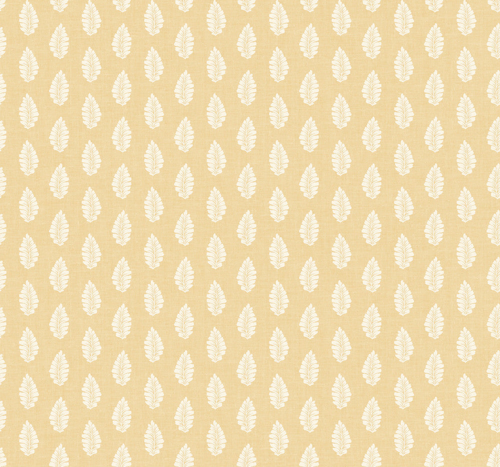 Leaf Pendant Yellow Wallpaper by York Wallcoverings Grandmillennial Covers about 60.8 square feet 27-in by 27-ft long roll Prepasted 25.25 - Fabric Carolina -