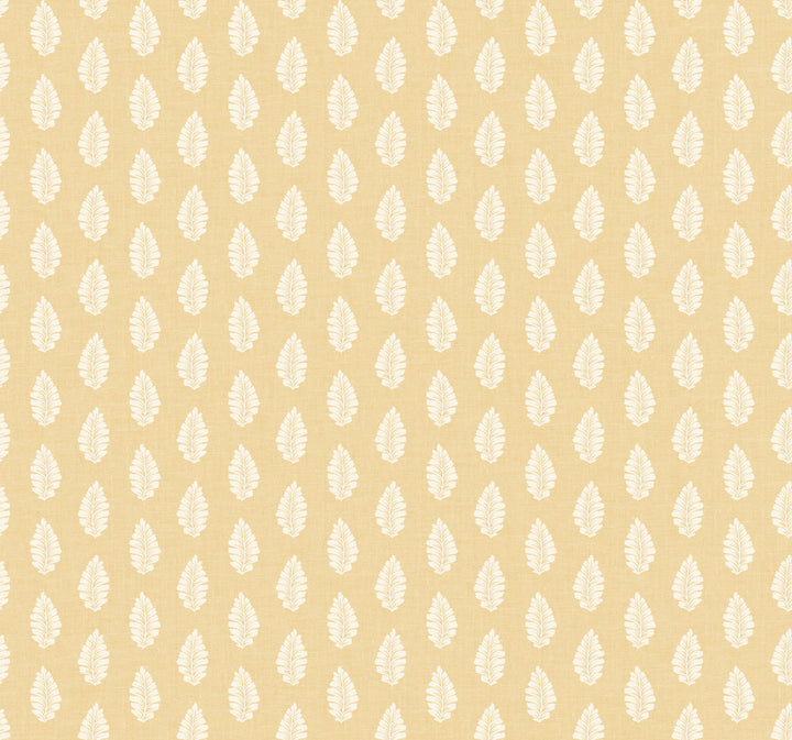Leaf Pendant Yellow Wallpaper by York Wallcoverings Grandmillennial Covers about 60.8 square feet 27-in by 27-ft long roll Prepasted 25.25 - Fabric Carolina -