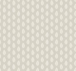 Leaf Pendant Grey Wallpaper by Inspired by Color