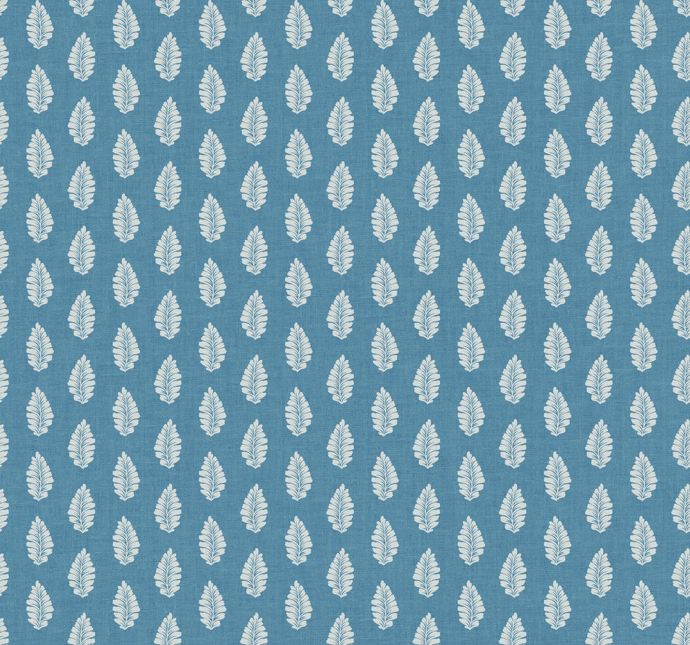 Leaf Pendant Blue Wallpaper by Inspired by Color Blues II Covers about 60.8 square feet 27-in by 27-ft long roll Prepasted 25.25 - Fabric Carolina -