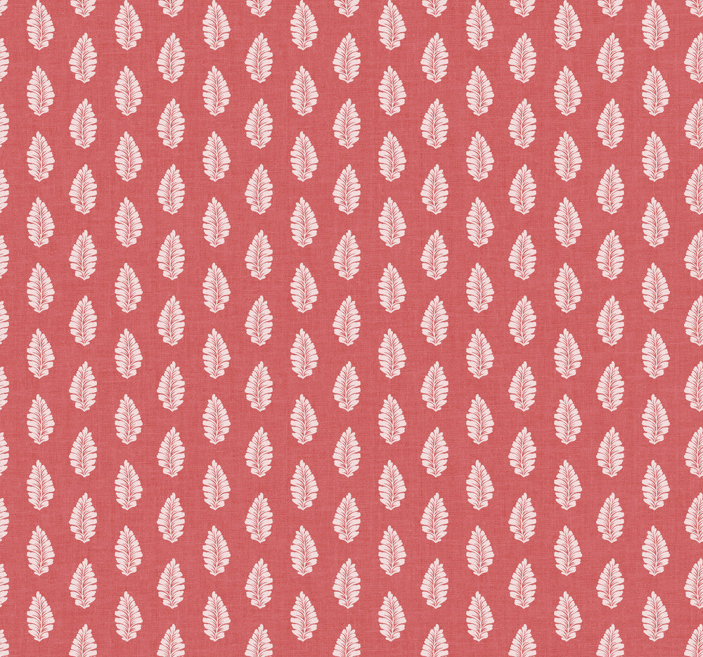 Leaf Pendant Red Wallpaper by York Wallcoverings Grandmillennial Covers about 60.8 square feet 27-in by 27-ft long roll Prepasted 25.25 - Fabric Carolina -