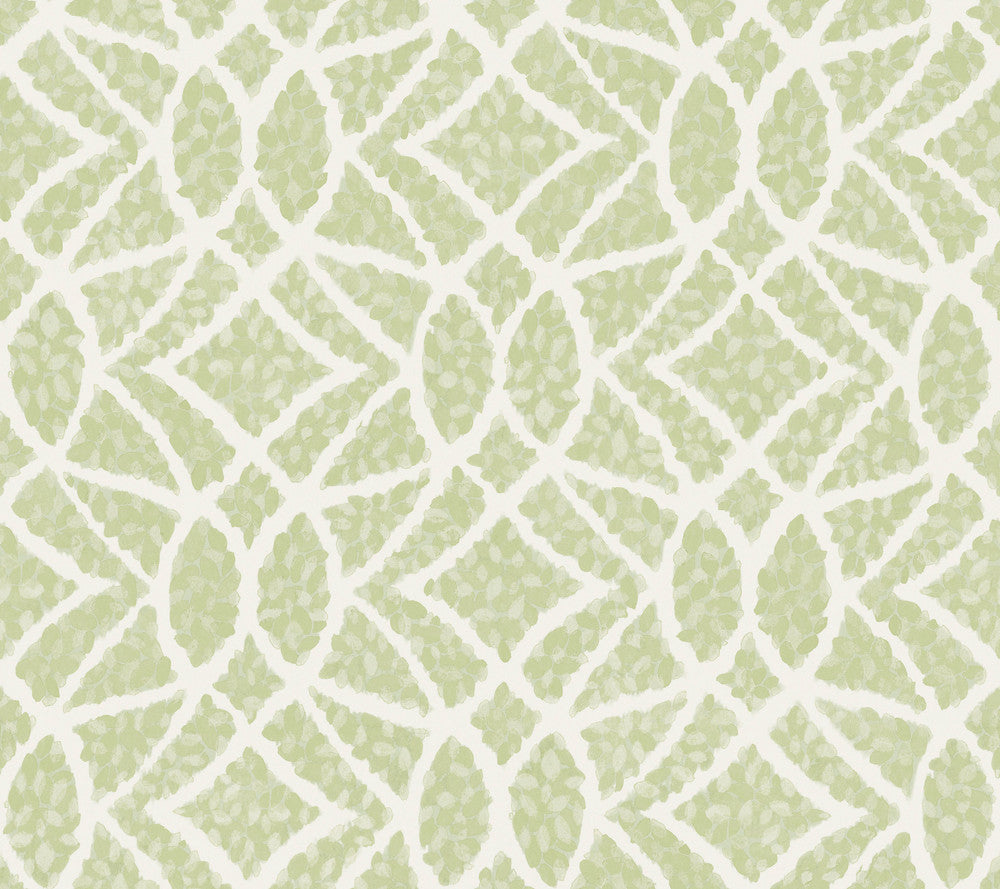 Boxwood Garden Light Green Wallpaper by York Wallcoverings Grandmillennial Covers about 60.8 square feet 27-in by 27-ft long roll Prepasted 24 - Fabric Carolina -