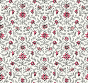 Vintage Blooms Red Wallpaper by York Wallcoverings