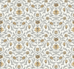 Vintage Blooms Yellow Wallpaper by York Wallcoverings