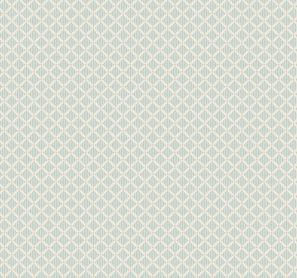 Diamond Gate Blue & Taupe Wallpaper by York Wallcoverings Grandmillennial Covers about 60.8 square feet 27-in by 27-ft long roll Prepasted 25.25 - Fabric Carolina -