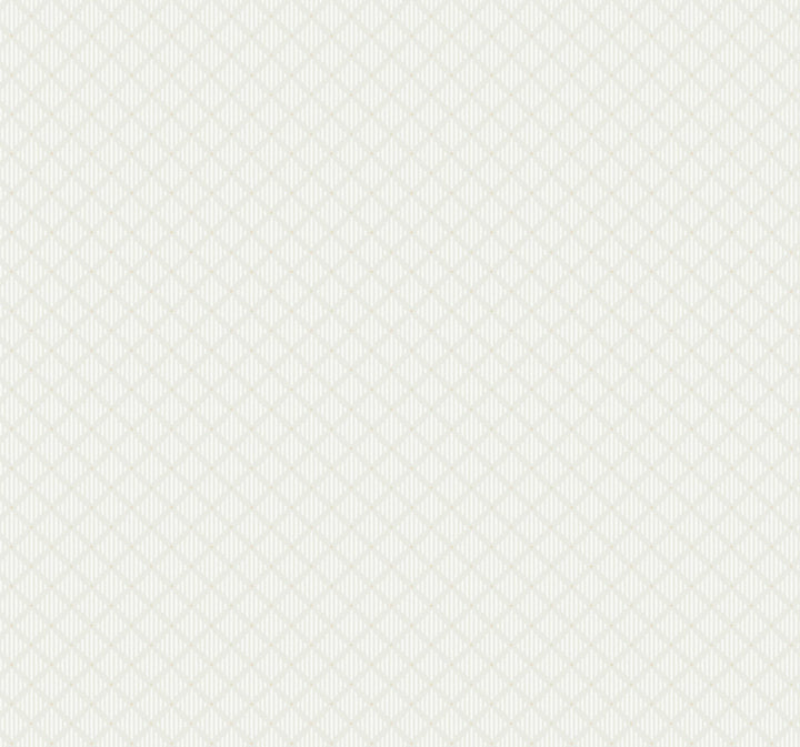 Diamond Gate White & Tan Wallpaper by York Wallcoverings Grandmillennial Covers about 60.8 square feet 27-in by 27-ft long roll Prepasted 25.25 - Fabric Carolina -
