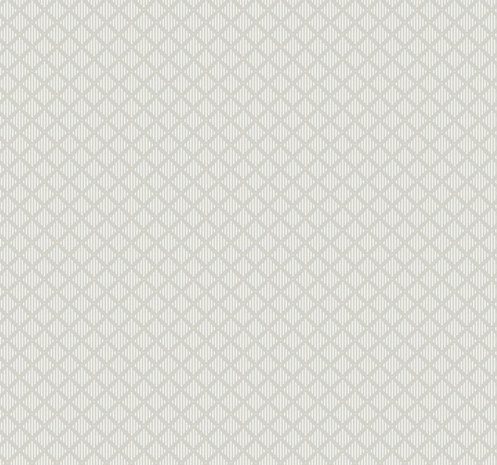 Diamond Gate Grey Wallpaper by York Wallcoverings Grandmillennial Covers about 60.8 square feet 27-in by 27-ft long roll Prepasted 25.25 - Fabric Carolina -