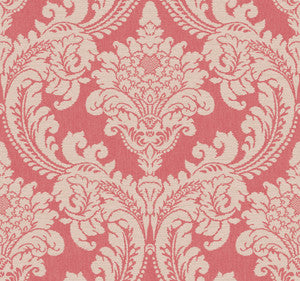 Tapestry Damask Red Wallpaper by York Wallcoverings