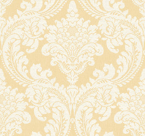 Tapestry Damask Yellow Wallpaper by York Wallcoverings