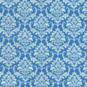 Grace Blue Kiwi by Norbar Fabric ROMANCE 100% COTTON SPAIN 9"V 9"H 55 - Fabric Carolina -