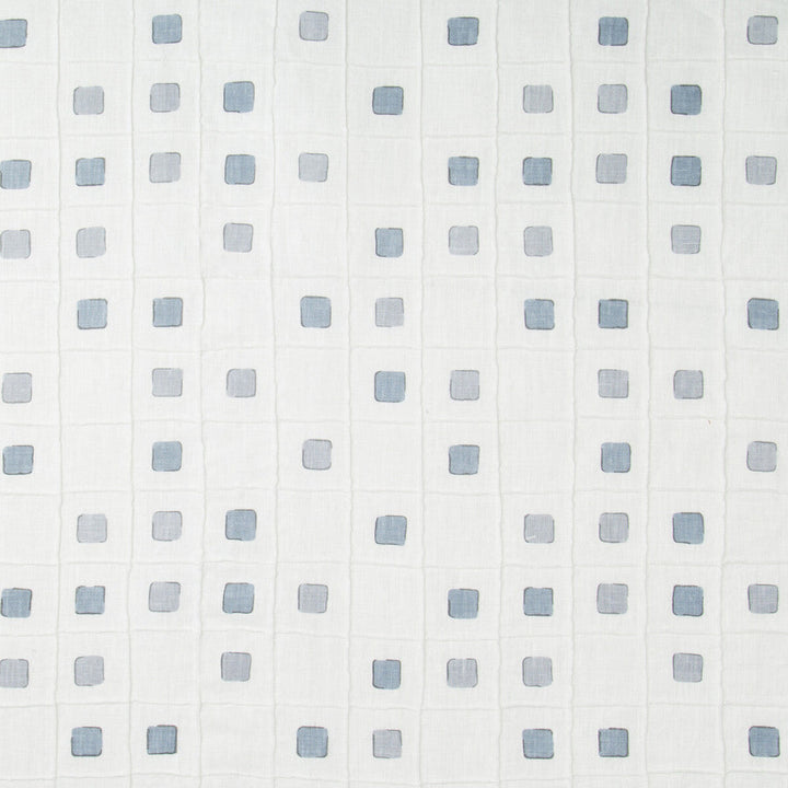 Gridwork Slate by Kravet Basics Designer Fabric JEFFREY ALAN MARKS OCEANVIEW LINEN - 99%;COTTON - 1% India - Horizontal: 12.75 and Vertical: 12.75 50.5 - Swanky Fabrics -