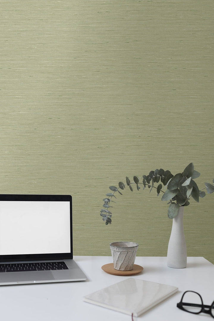 Bangkok Fall Green GT30119 by Seabrook Designs Designer Wallpaper