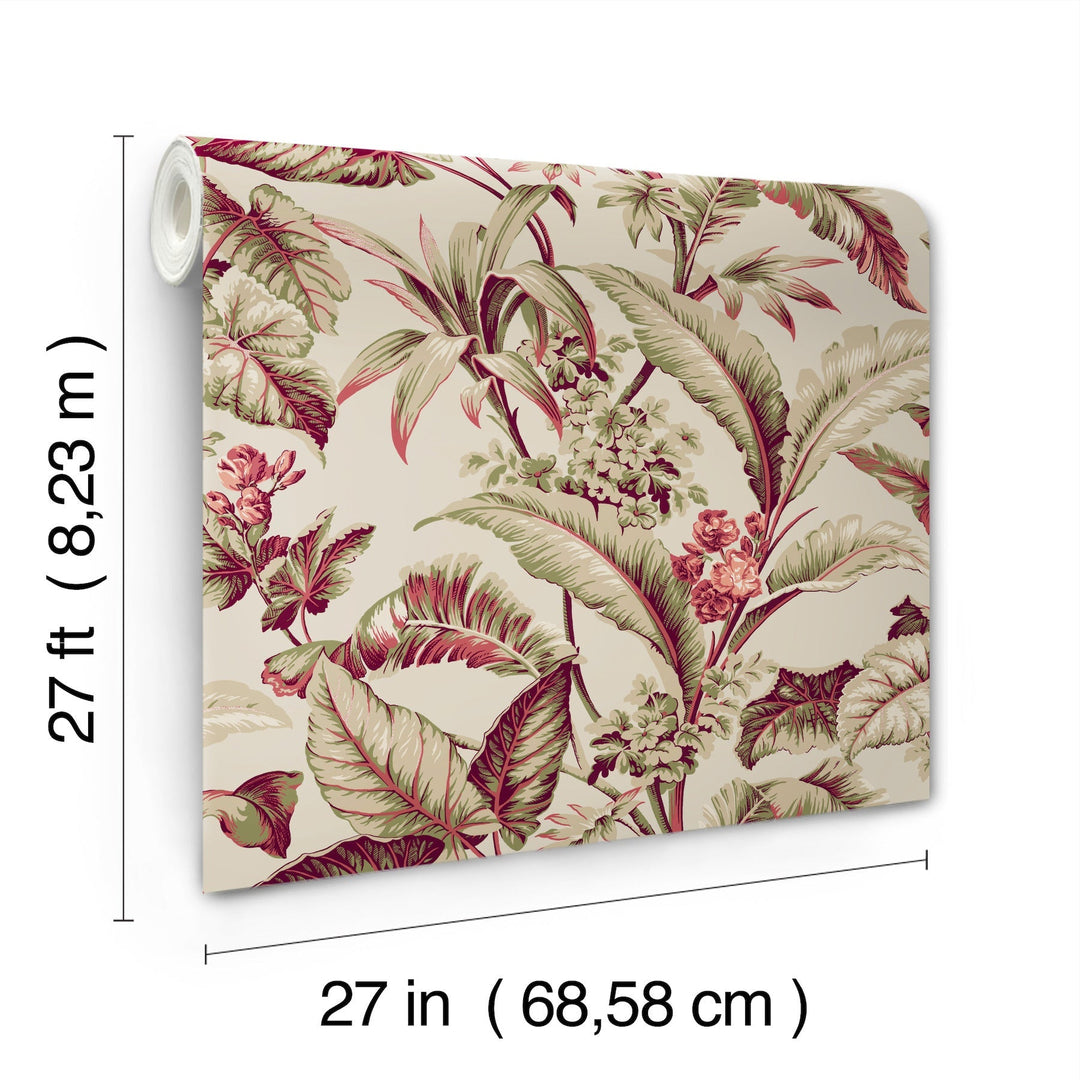 Mystic Isle Taupe Wallpaper by Ronald Redding Designer