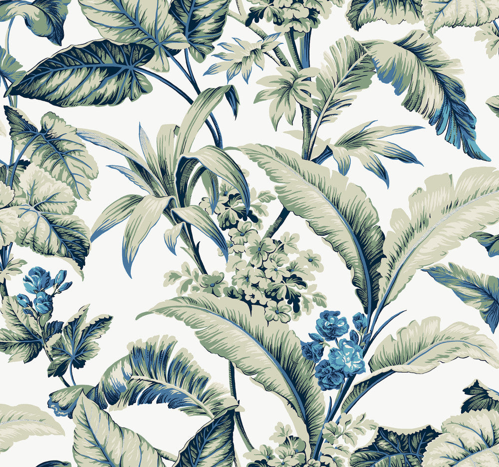 Mystic Isle Multicolor Wallpaper by Ronald Redding Classics Covers about 60.8 square feet 27-in by 27-ft long roll Unpasted 25.25 - Fabric Carolina -