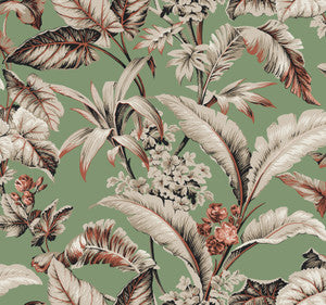 Mystic Isle Green Wallpaper by Ronald Redding