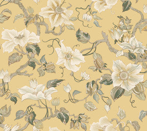 Marguerite Vine Yellow Wallpaper by Ronald Redding