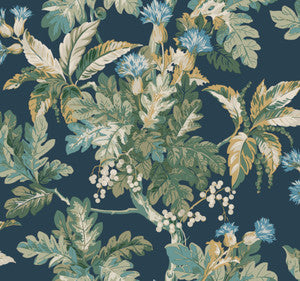 Briarwood Navy Wallpaper by Ronald Redding