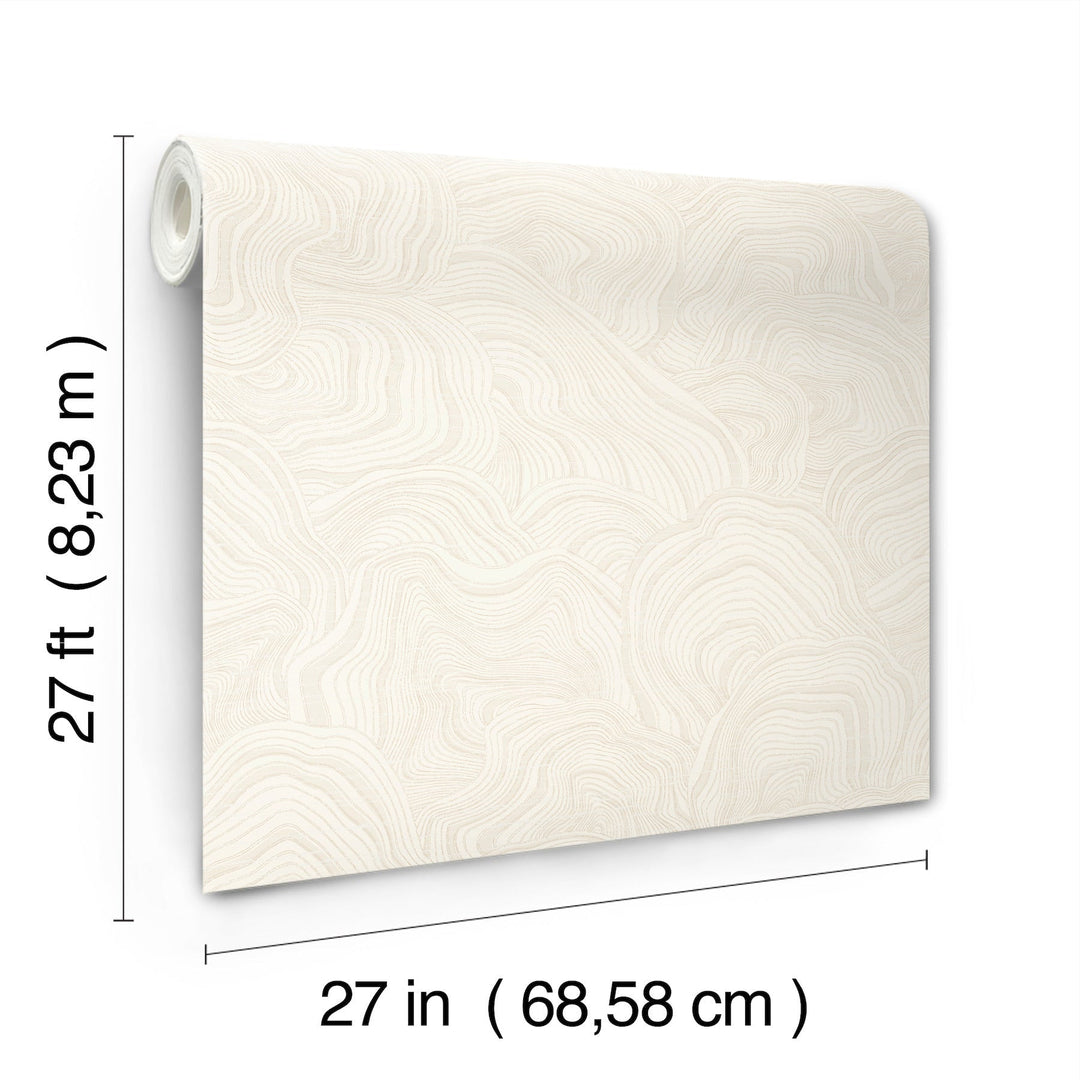 Geodes White Wallpaper by Ronald Redding Designer