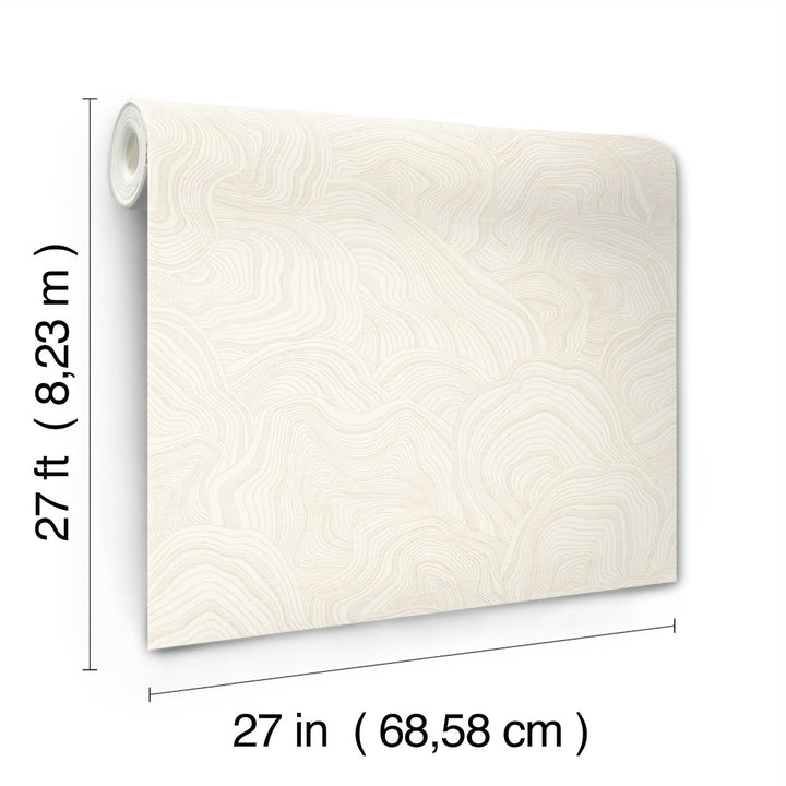Geodes White Wallpaper by Ronald Redding Designer