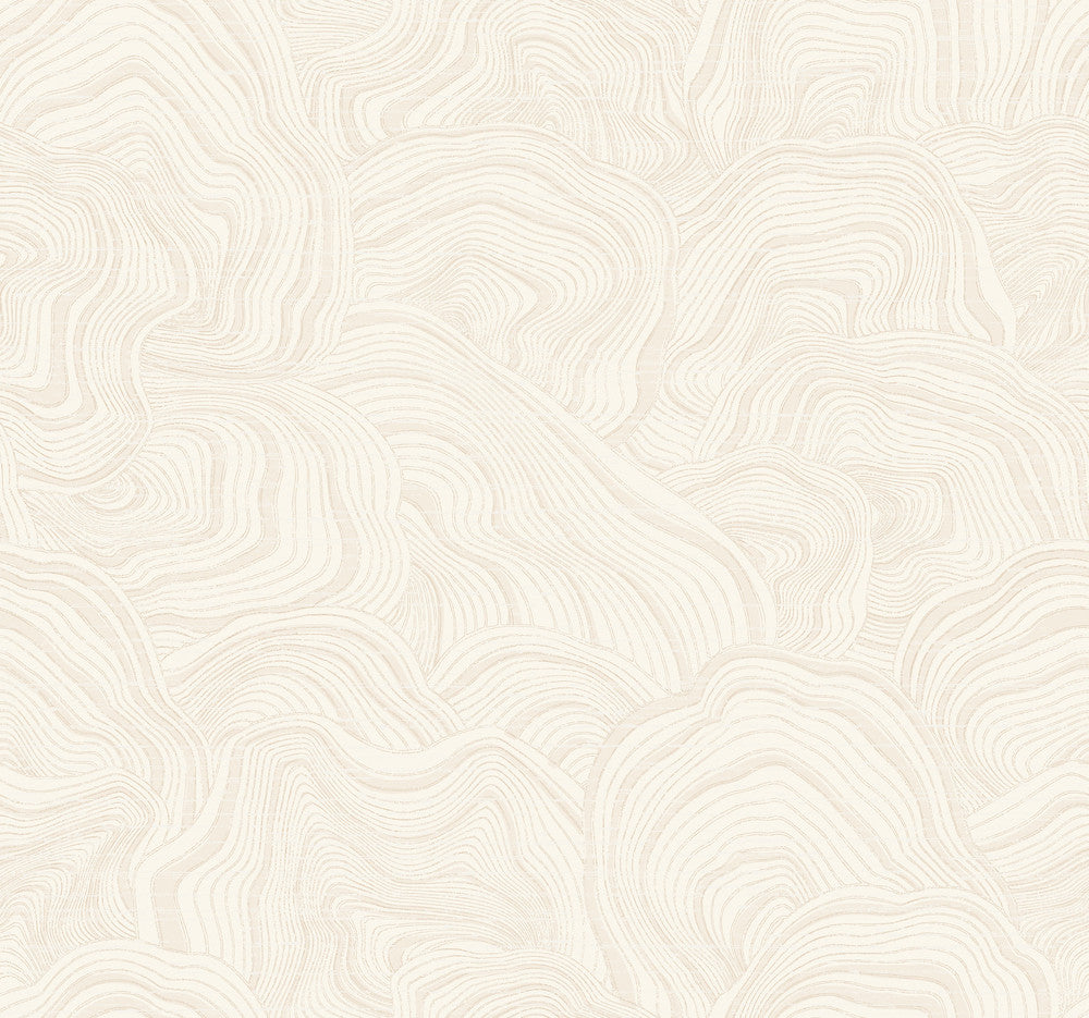 Geodes White Wallpaper by Ronald Redding Classics Covers about 60.8 square feet 27-in by 27-ft long roll Unpasted 25.25 - Fabric Carolina -