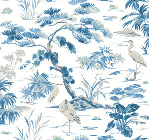 Bridgewater White Wallpaper by Ronald Redding