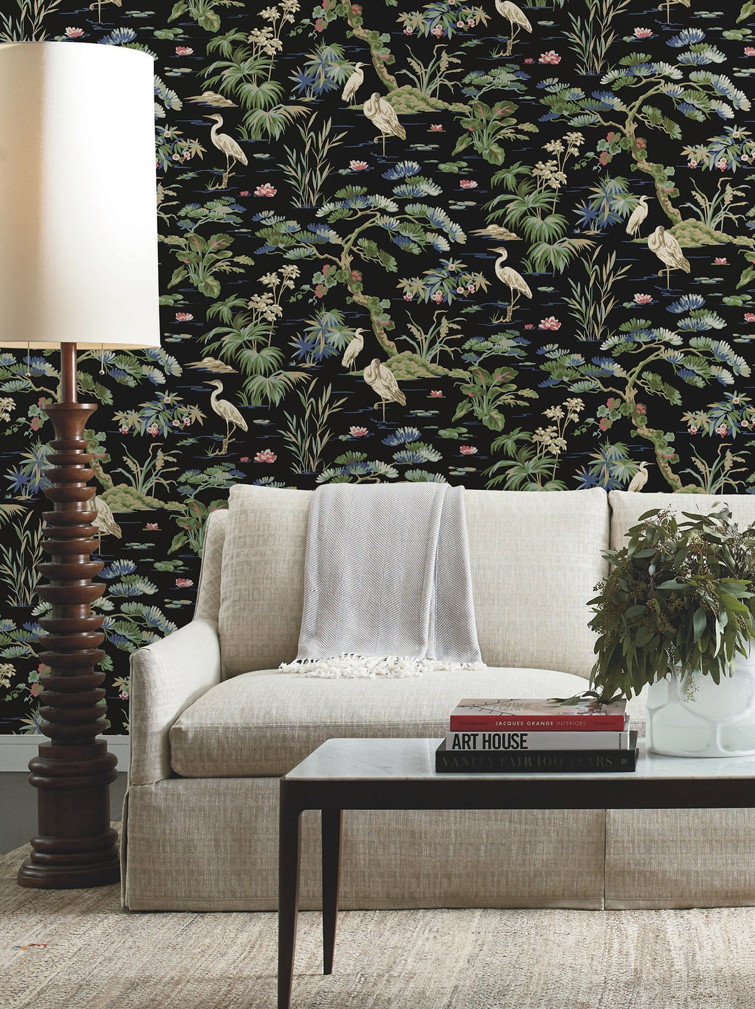 Bridgewater Black Wallpaper by Ronald Redding Designer