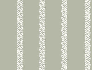 Braided Stripe Green Wallpaper by Ronald Redding