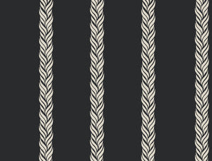 Braided Stripe Black Wallpaper by Ronald Redding