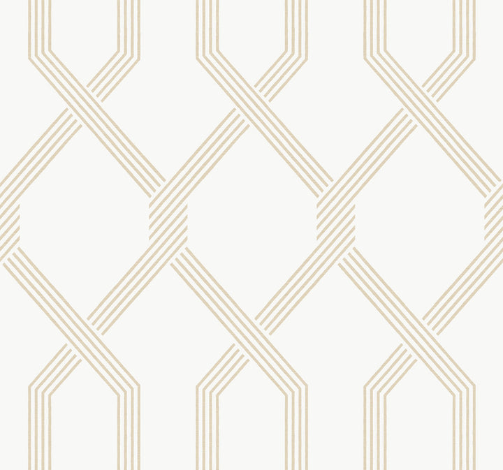 Palisade Beige Wallpaper by Ronald Redding Classics Covers about 60.8 square feet 27-in by 27-ft long roll Unpasted 25.25 - Fabric Carolina -