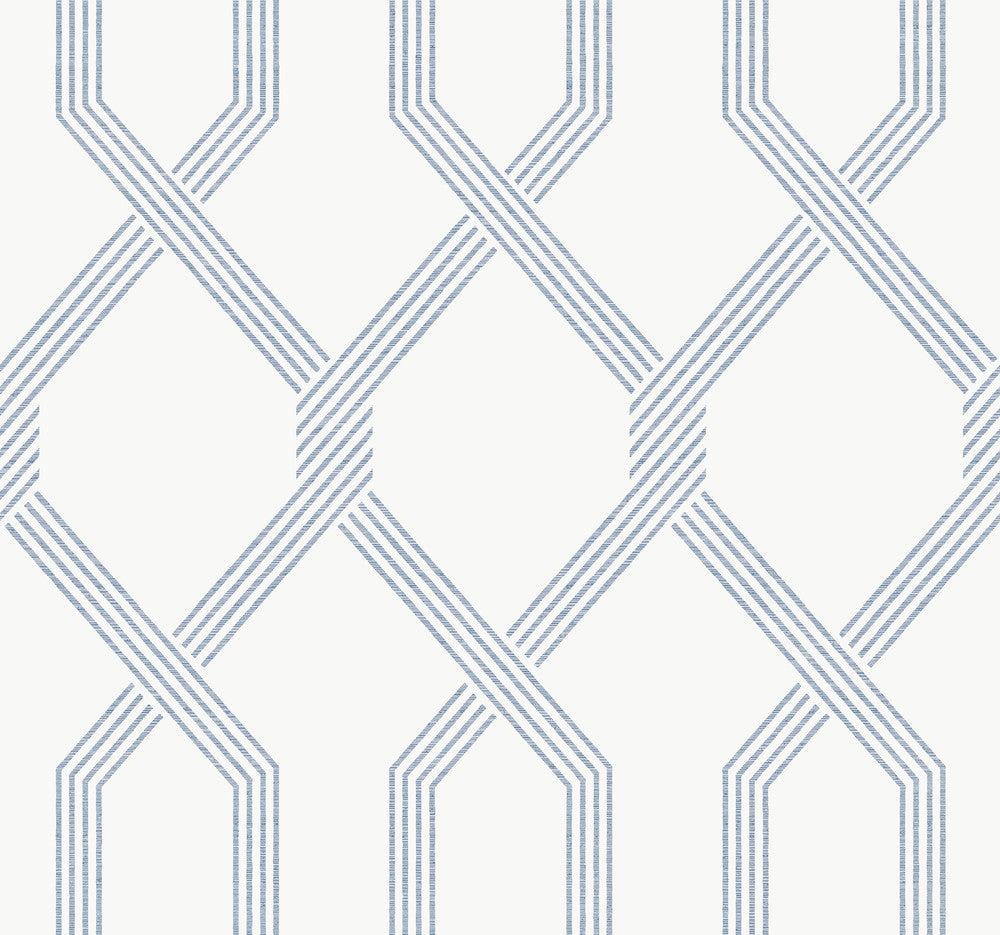 Palisade Blue Wallpaper by Ronald Redding Classics Covers about 60.8 square feet 27-in by 27-ft long roll Unpasted 25.25 - Fabric Carolina -