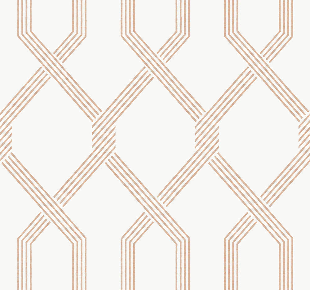 Palisade Coral Wallpaper by Ronald Redding Classics Covers about 60.8 square feet 27-in by 27-ft long roll Unpasted 25.25 - Fabric Carolina -