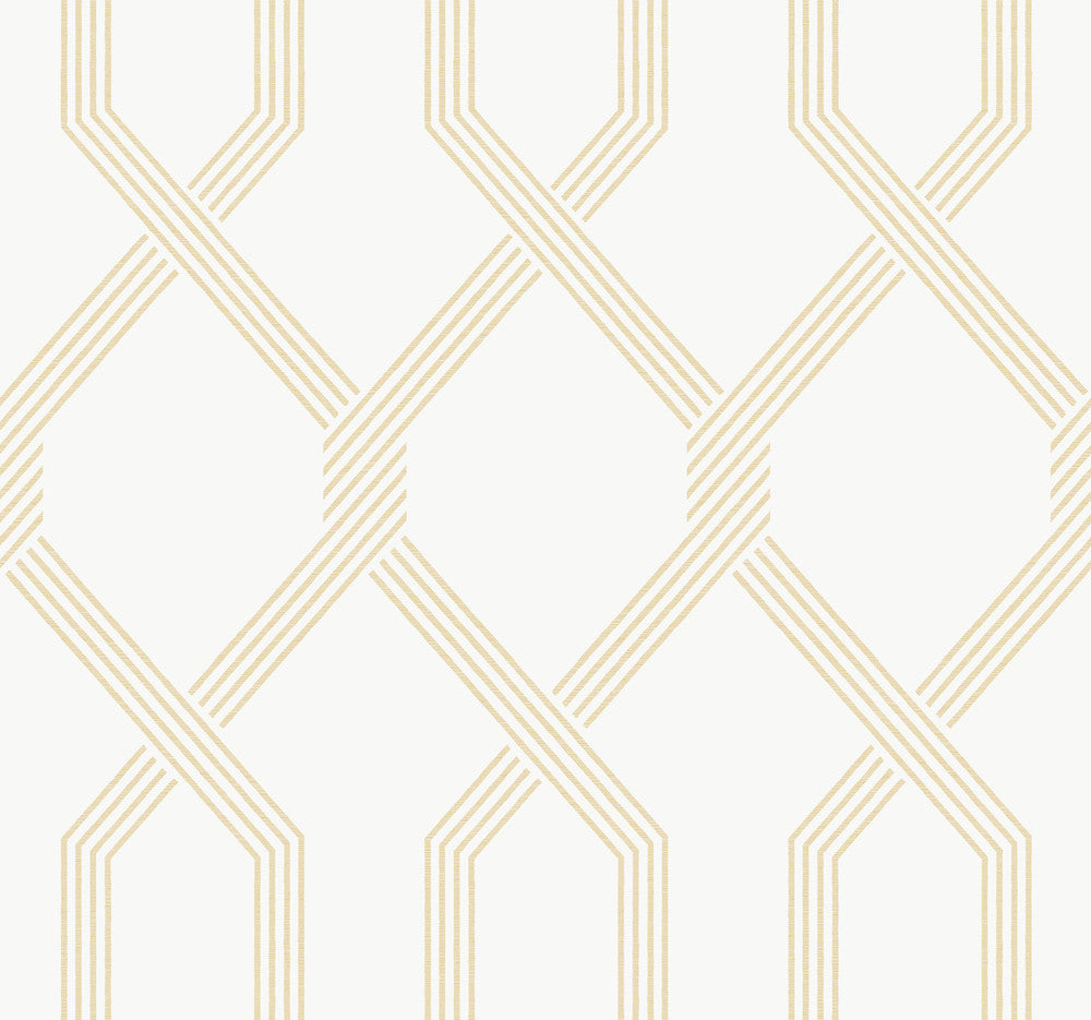 Palisade Yellow Wallpaper by Ronald Redding Classics Covers about 60.8 square feet 27-in by 27-ft long roll Unpasted 25.25 - Fabric Carolina -
