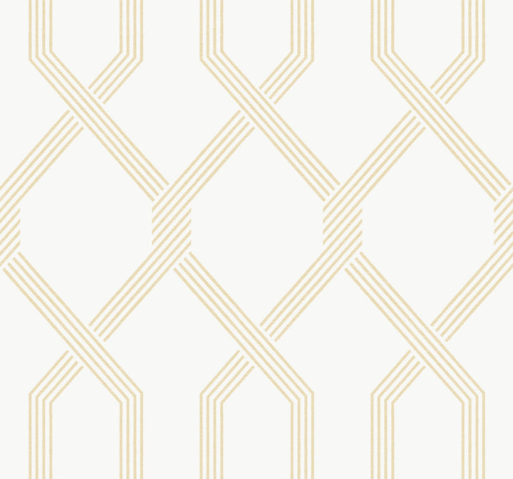 Palisade Yellow Wallpaper by Ronald Redding Classics Covers about 60.8 square feet 27-in by 27-ft long roll Unpasted 25.25 - Fabric Carolina -