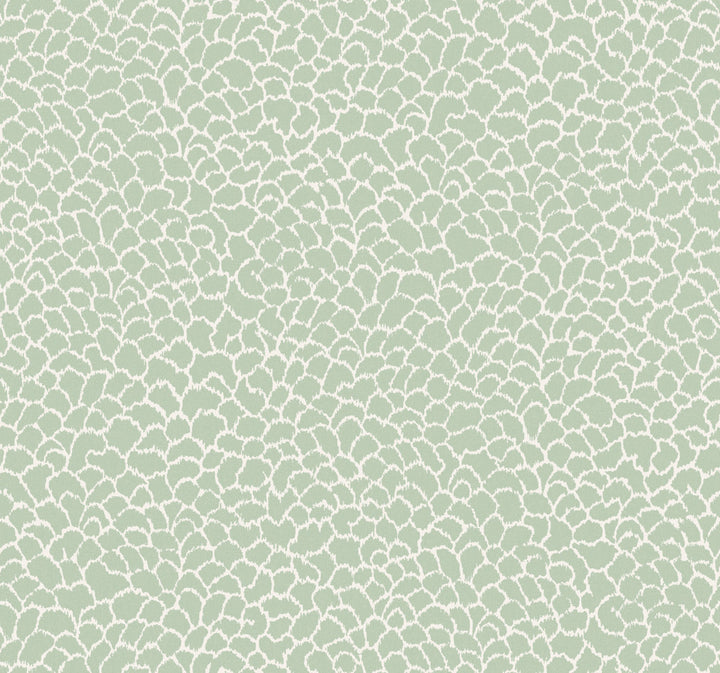 Nadie Green Wallpaper by Ronald Redding Classics Covers about 60.8 square feet 27-in by 27-ft long roll Unpasted 25.25 - Fabric Carolina -