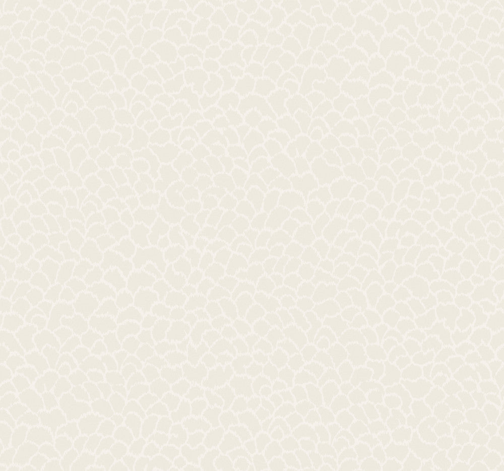 Nadie White Wallpaper by Ronald Redding Classics Covers about 60.8 square feet 27-in by 27-ft long roll Unpasted 25.25 - Fabric Carolina -