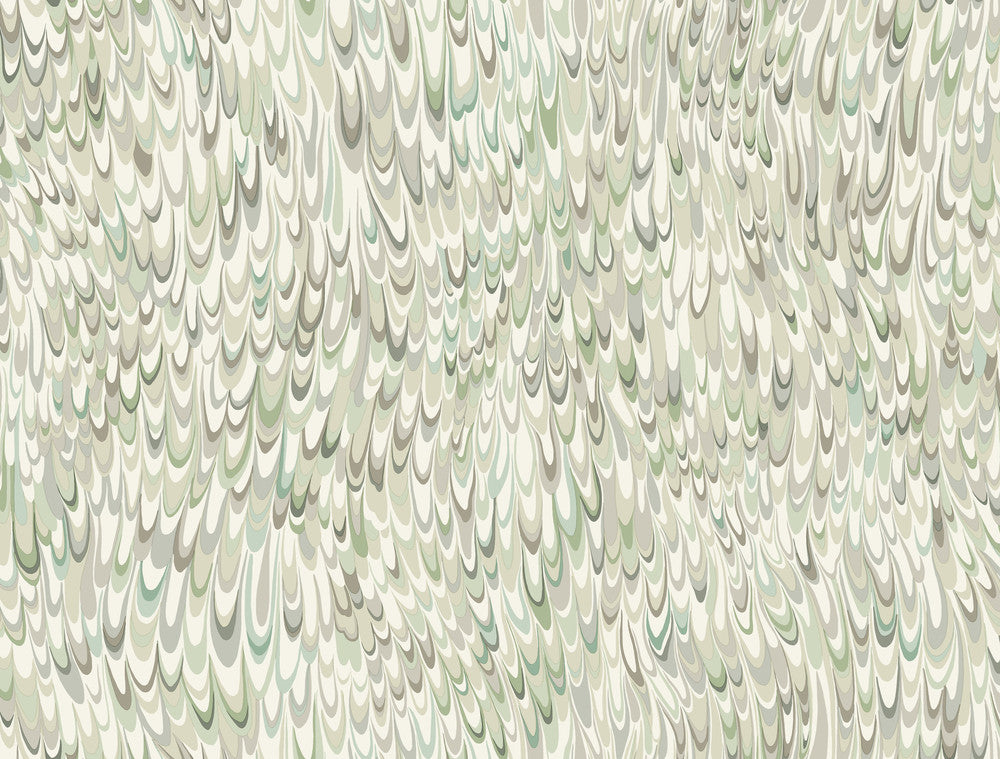 Aslan Green Wallpaper by Ronald Redding Classics Covers about 60.8 square feet 27-in by 27-ft long roll Unpasted 20.5 - Fabric Carolina -