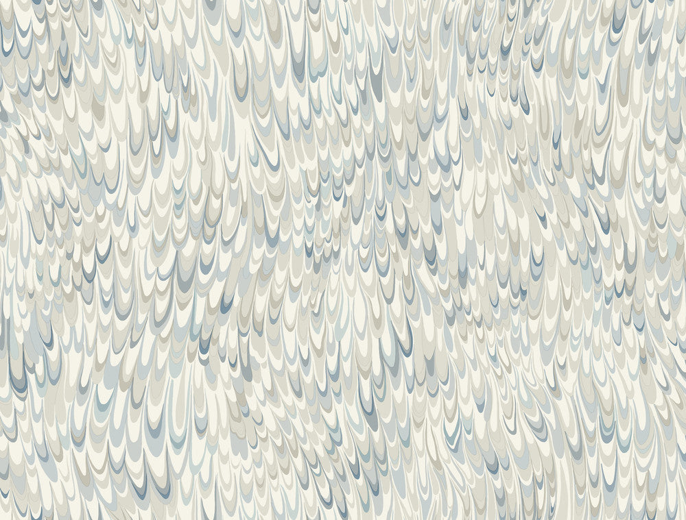 Aslan Blue Wallpaper by Ronald Redding Classics Covers about 60.8 square feet 27-in by 27-ft long roll Unpasted 20.5 - Fabric Carolina -