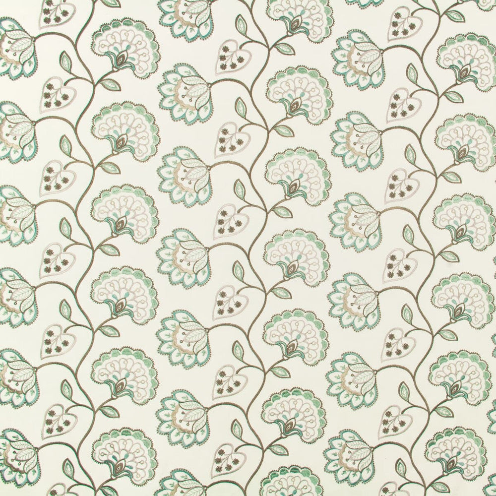 Gumbo 2 Seaglass by Stout Fabric Rainbow Library Seaglass/Robbins Egg 56% Polyester 44% Cotton INDIA Horizontal: 26 and Vertical: 6.25 51 in - Fabric Carolina -