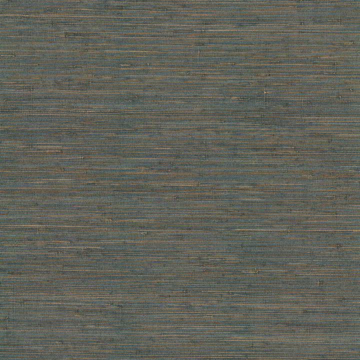 Knotted Grass Dark Teal Wallpaper by Ronald Redding Grasscloth & Natural Resource Covers about 72 square feet 36-in by 24-ft long roll Unpasted 0 - Fabric Carolina -