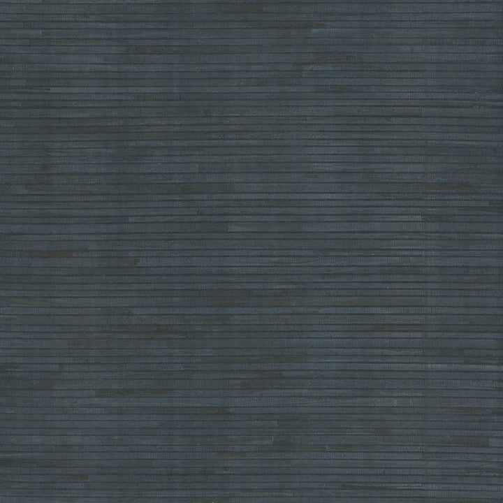 Hyacinth Leaf Navy Wallpaper by Ronald Redding Grasscloth & Natural Resource Covers about 72 square feet 36-in by 24-ft long roll Unpasted 0 - Fabric Carolina -